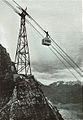 Tiroler Zugspitzbahn, besonders exponiert gelegene Stützenkonstruktion, 1926.