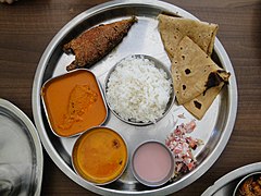 Un thali malvani (sud-ouest du Maharashtra).