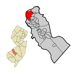 Location within Camden County