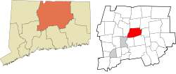 South Windsor's location within the Capitol Planning Region and the state of Connecticut