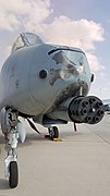 Damaged A-10 nose at Dubai Airshow 2019.jpg