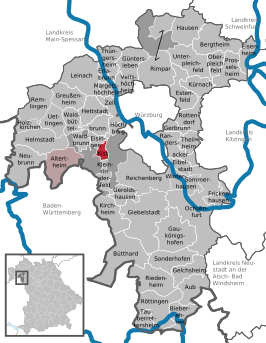 Kaart van Kist (Beieren)