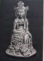 Imagen de Maitreya en bronce.