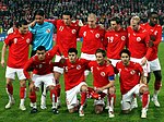 L'équipe suisse avant un match amical contre le Brésil le 15 novembre 2006.