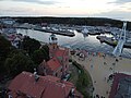 Ustka; latarnia morska- widok z lotu ptaka