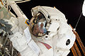 L'astronauta Fincke durante la terza passeggiata spaziale