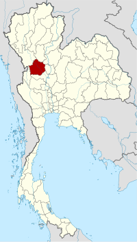 मानचित्र जिसमें कम्फैंग फेट กำแพงเพชร Kamphaeng Phet हाइलाइटेड है