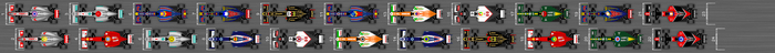 Schéma des résultats de la première séance d'essais libres du Grand Prix d'Australie 2012