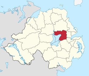 Poziția regiunii Antrim Borough