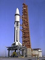Foguete Saturno IB com a Apollo 5