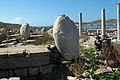 Partes do coloso de Kouros desde Naxos