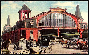 Atlanta's 1871 Union Station, Atlanta, Georgia (demolido en 1930)