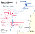Skisse av slaget ved Coronel