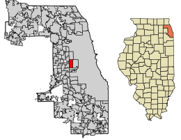 Location of Berwyn in Cook County, Illinois.