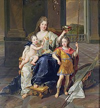 La Duchesse de La Ferté with the Duc de Bretagne and the Duc d’Anjou François de Troy, circa 1712 date QS:P,+1712-00-00T00:00:00Z/9,P1480,Q5727902