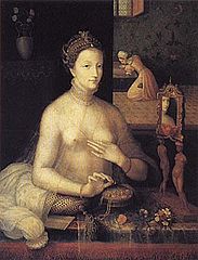 La Dame à sa toilette, Anonyme (2e moitié du XVIe siècle, Worcester, Museum of Art).