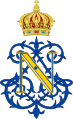 Monograma del emperador Napoleón III Bonaparte, con la corona imperial de Napoleón.