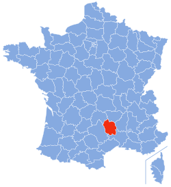 Lozères placering i Frankrig