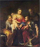 Madonna and Child with Saints Anne, Joachim, and Benedict, c. 1693