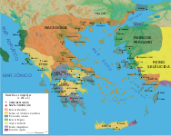 Mapa da Macedônia em 200 a.C.