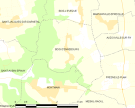 Mapa obce Bois-d’Ennebourg