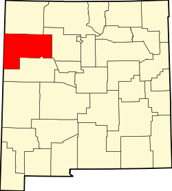 Karte von McKinley County innerhalb von New Mexico