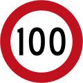 (R1-1.1) 100 km/h speed limit