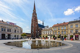 Město Osijek ve východním Chorvatsku