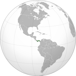 Amplasarea Republicii Panama în America