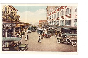 English: A postcard view of the Market c. 1913