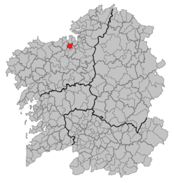 Location of Cambre within گالیسیا