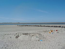 Stranden ved Yttersum ved ebbe (lavvande)