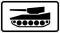 Zusatzzeichen 1049-12 nur militärische Kettenfahrzeuge