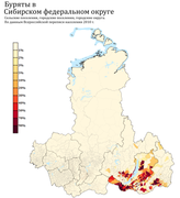 Расселение бурят в СФО по городским и сельским поселениям, в %.png