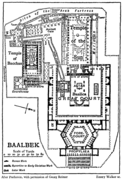 Plànol de 1911 de les ruïnes de Baalbek després de les excavacions d'Otto Puchstein.