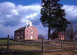 Former Prince William County Courthouse (built 1822), located in Brentsville and seen in 1969