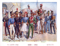 ბერძნული არმიის უნიფორმები მეფე ოტოს დროს (1832-1862).