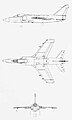 3-side drawing of an F11F-1