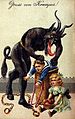 Una tarjeta de felicitación del Siglo XX que decía «¡Saludos de Krampus!».