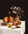 طبیعت بی‌جان با گُل پامچال، گلابی‌ها و انارها بین سال‌های ۱۸۳۶ تا ۱۹۰۴ م. اثر آنری فانتن لاتور موزه کرولر-مولر