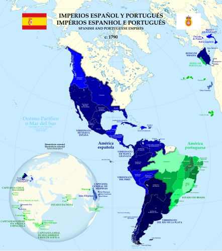 Imperios Español y Portugués, 1790