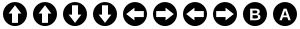 Buttons of the code; in order, up, up, down, down, left, right, left, right, B, A