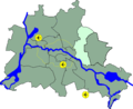 Location of Lichtenberg in Berlin