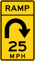 W13-9 Combination Horizontal Alignment-Advisory Ramp Speed