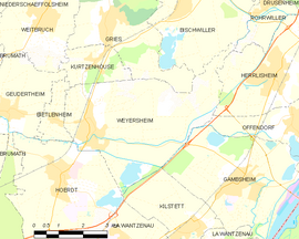 Mapa obce Weyersheim