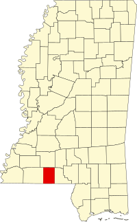 Pike County na mapě Mississippi