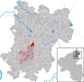 Poziția Niedersayn pe harta districtului Westerwaldkreis