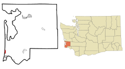 Location of Long Beach, Washington