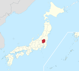 Kaart van Japan met Tochigi gemarkeerd