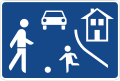 325.1 Área residencial: Início da área urbana(5 km/h limite de velocidade, conhecida normalmente como velocidade de pedestre)